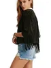 Vestes pour femmes Casual Tassel Cardigan Daim Hip Hop Veste 2023 Automne Mode Vêtements