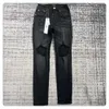 Herrenjeans Lila Jeans Herren Designerjeans für Herrenhosen Stickerei Quilten Zerrissen für Trendmarke Vintage Hose Herren Fold Slim Skinny Fashion Jeanspwno