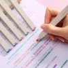 Creatieve fluorescerende pen met zachte kop Lichte kleurenset Fluorescerende markeerstift voor studenten om belangrijke punten te tekenen