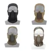 Bandanas Tactical Mask of Headgear Military Balaclava Cap Combat Half Face Steel Mesh Paintball Hunting Masks Protective