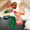 2023 Classic Australian designer brand Autumn/Winter Warm baby children's matching cashmere hat and scarf 5A