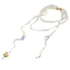 Vivian Westwoo Necklace Western Empress Dowager Broken Pearl Triple strato Solid Saturno Collana Saturno Catena