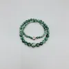 Hängsmycken folisaunique fasetterade klippta gradvis storlekar grön jade halsband för kvinnor flickor gåva magnet lås choker casual klassiska smycken
