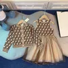 Vestido de bebé Niñas Niños Diseñador Ropa de marca Niños pequeños Conjuntos de falda Conjuntos de ropa infantil de algodón Tamaños 73-160 O2ki #