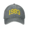 Boll Caps Classic Cotton 1983 födelsedag baseball cap kvinnor män personlig justerbar vuxen pappa hatt vår