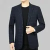 Costumes pour hommes Hommes Costume Veste Printemps Automne Casual Lâche Business Blazer Masculino Mode Solide Manches Longues Bouton Costume Homme D75