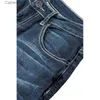 Frauen Jeans mittlere Taille ausgestattet Jeans Frauen Knopf lässig gerade Beinhose Neu 2023 Sommertasche Loch Frauen loser Büro Dame Slim Hosen T231023