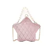 Sacs de soirée Marque Designer Chaîne Perle Soie Plaid Matelassé Femmes Pochette Sac Mode Main Petite Étoile Pour La Fête