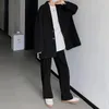 Camisas casuais masculinas marrom preto blazer homens moda sociedade mens vestido jaqueta coreano solto casual terno jaqueta mens escritório formal jaqueta s-2xl 231023
