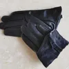 Pięć palców Rękawiczki oryginalne skórzane rękawiczki żeńskie żeńskie rękawiczki owczesko -skóry Pięć palców Krótki styl moda elegancki projekt zamka błyskawicznego czarny czerwony kolor tb10 231021