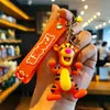 Dekompressionsleksak Bear Keychain Lovers Action Figur PVC Cartoon Bag Doll Pendant Toys Gift
