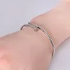 High Edition Clou Small Model Nail Bangles Bracelets for Girl Ladies Stainless Steel Thin Bracelet