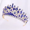 Klipsy do włosów diezi 4 kolory elegancki kropla wodna kropla rhinestone crown przyjęcie weselne biżuteria nałkowa zielona zielona kryształowe akcesoria