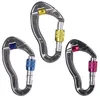 carabiners screwgate الصخور تسلق الجبال carabiner مشبك مع عجلة بكرة لنحت الأشجار Arborist تزوير Rappelling Rescue 231021