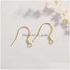 Clasps Hooks Wholesale S925 Pure Sier Hook Accessories Earrings Jewelry Gold-Plated Handmade Diy Findings Ps8A001 Drop Delivery Dhk2A