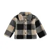 Giubbotti CitgeeWinter Infant Neonate Ragazzi Autunno Cappotti Manica lunga Risvolto Abbottonatura scozzese Capispalla Autunno Vestiti