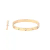 Famosi braccialetti rigidi Screw Love con pietre cacciavite Bracciale in acciaio inossidabile placcato oro 18 carati