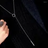Ожерелья с подвесками Jisensp, модные ювелирные изделия, женское ожерелье с кругом и цепочкой Chian, подвески на цепочке