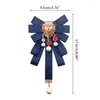 Brosches barock bowknot bow slips cravat bowtie band banden brosch stift kvinnor mode smycken 97qe