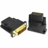 24k Gold Plated Plug Male To Female DVI Converter 1080P For HDTV Projector Monito DVI-24 and1 To HD-MIcompatible Adapter Cables LL