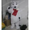Performance White Polar Bear Mascot Costume Top Quality Halloween Fancy Party Dress Cartoon Character Outfit Suit Carnival Unisex Outfit