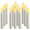 Candles Flameless 12 PCS Led 69 Inch Battery Operated Taper for Party Classroom Church Birthday Decor 231023
