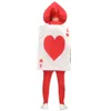 Costume di Halloween Donna Designer Costume Cosplay Costume di Halloween Giorno dell'adulto Alice nel Paese delle Meraviglie Spettacolo teatrale Carta da gioco Cuore di pesca