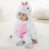 Rompers Hooded Baby Rompers Winter Flannel Costume for Girl Boy Toddler Clothes Kids Overall Animal Panda Tiger Lion Baby Sleepwear 231023