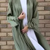 Etnische kleding Mode Satijn Moslim Jurk Dubai Abaya Lange Jurken Vrouwen Vest Gewaden Islam Afrikaanse Voor Musulman