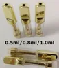 Cartouche d'or 0,5 ml 0,8 ml 1,0 ml Cartouches en céramique 510 Atomiseur à fil Trous d'huile de 2,0 mm d'épaisseur Chariots Stylo vide TH205 Chariot Plateau en mousse Emballage OEM