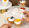 Contenitore per cupcake Factory a 2 scomparti - Scatola porta cupcake profonda Custodia in plastica trasparente senza BPA impilabile SN6276