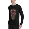 Men's Polos Day Of The Dead Sugar Skull Dark Long Sleeve T-Shirts Custom T Shirt Aesthetic Clothes Mens Graphic Big And Tall