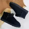 Boots 2023 Winter Women Boots Fur Ladies Snow Boots Real Sheepskin Wool Warm Fur Shoes Man and Women Winter Short Boots Super Mini T231023