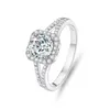 Nytt klassiskt ring bröllopband smycken sterling silver diamant skåpbilar ringar för kvinnor män engagemang juvelverk topp 18k guld