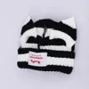 Bonés gorro/crânio bonés loverboy gato orelha malha chapéu outono e inverno dupla camada quente hip hop bonito moda remendo com capuz nicho personalizado