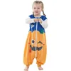 Pyjamas Michley Halloween Baby Costume Sleeping Bag Kids Tryck ärmlös med fötter unisex sömnkläder Sleepsack Pyjamas för Girl Boy 1-6T 231023