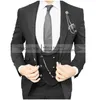 Men's Suits Costume Man Blazer Beach Notched Lapel Single Breasted Wedding Tuxedos (Jacket Vest Pants) Three Pieces Groom Formal