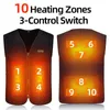 Mens Vests Smart Heated Vest For Men Women Usb Rechargeable Electric Self Heating Fleece Warming Jacket Thermal Waistcoat 231021