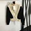 Fashion Crystal Sweaters Womens Zipper Coats Classic broderi tröja personlighet Knit charm flickor tröja jacka jacka