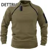 Mens Hoodies Sweatshirts Streetwear Military Sweatshirt Fleece Winter Zipper Pullover Fashion Solid Color Loose Lamb Thick Jacket Men Clothing 231021