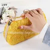 Médinage plissé plissé Jaune Luxury Quality Handsbag Designer Spols for Clutch Femmes 2024 Sac de printemps Sacs Crossover Sacs