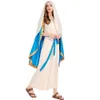 Costume d'Halloween Costume de cosplay de créateur pour femme Le costume de la Vierge Marie de l'Israël antique Costume d'Halloween ample et confortable de haute qualité
