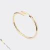 Bangle nail bracelet diamond jewelry designer for women designer bracelet Titanium Steel Bangle GoldPlated Never Fading NonAllergic Gold Bracelets St 65IC