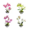 Decorative Flowers ABS Cloth Fake Plant Simulation Desktop Artificial Potting Decor Ornament