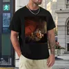 Polos masculinos Aeneas e a Sibyl Old Masters Reproduções Camiseta Meninos Camisa com estampa animal Camisetas gráficas ajustadas para homens