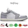 Męskie Low Jumpman 1 Buty do koszykówki 1s OG czarny wyhodowany palec u nogi szary lekki dym panda se Concord patent Lucky Green True Białe Białe Treny designerskie Treakers