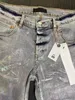 Fioletowe dżinsy męskie dżinsy designer dżinsy moda szczupła chuda ulica jeansowa Jasnoniebieska Paste Tkanina Rozmiar 40 Hurtowe kawałki