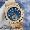 Audpi Luxury Watches Wrist Watch Epic Royal Oak Series 26522or tourbillon 18K Rose Gold Material Manual Mécanical Mency Watch Gold Shell Gold Band 41mm 2023 INSU HB6Q