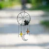 Decorative Figurines Bat Dream Catcher Halloween With Moon Star Pendant Gothic Wall Hanging Ornament