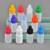 Colorful PE Dropper Bottles 3ml 5ml 10ml 15ml 20ml 30ml 50ml Needle Tips with Color Childproof Cap Sharp Dropper Tip Plastic Eliquid Bo Rigs